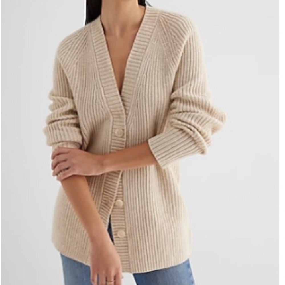 NWT. Express beige/tan cardigan